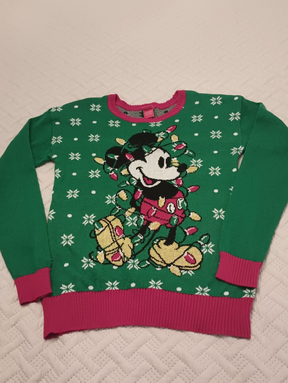 Disney Mickey Mouse Christmas Holiday Sweater L